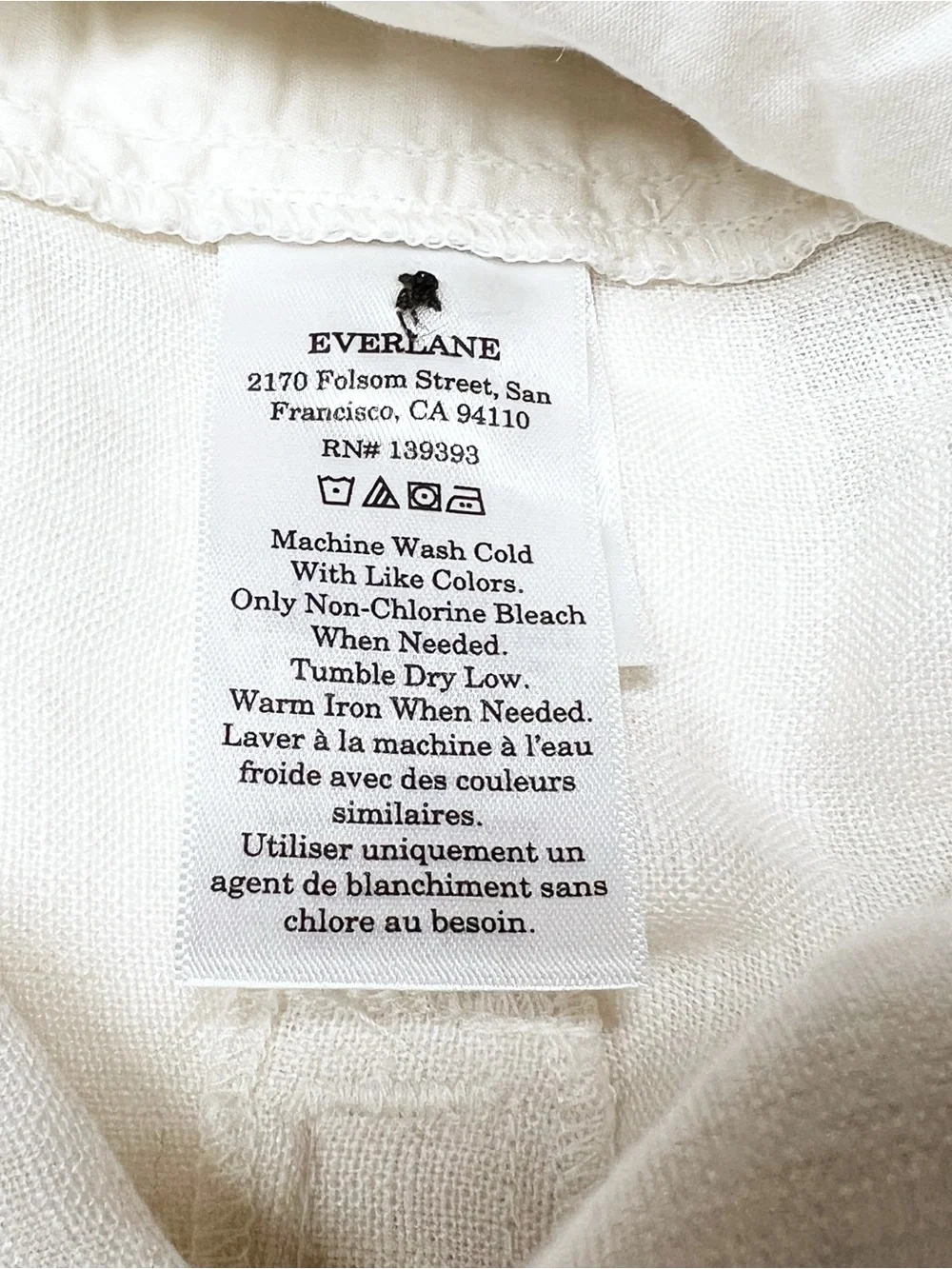 Everlane The Linen Way-High Drape Pant Bone Size 10 NWOT 100% Linen
